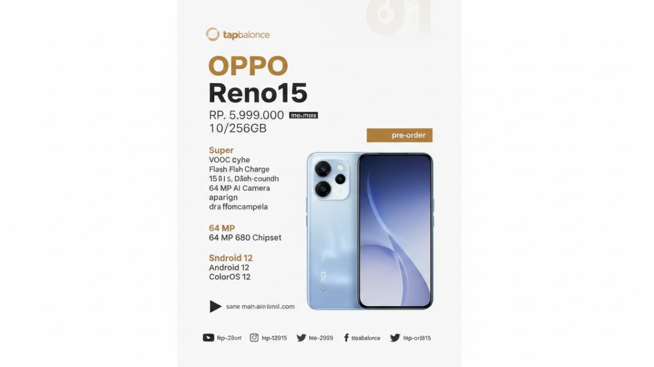 Oppo Reno 15F 5G menonjolkan baterai besar untuk aktivitas harian.