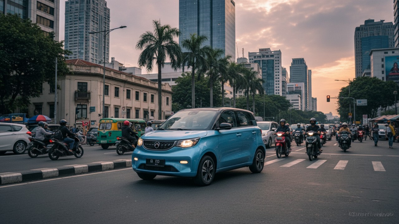 Wuling Air EV tampil ringkas untuk mobilitas perkotaan.