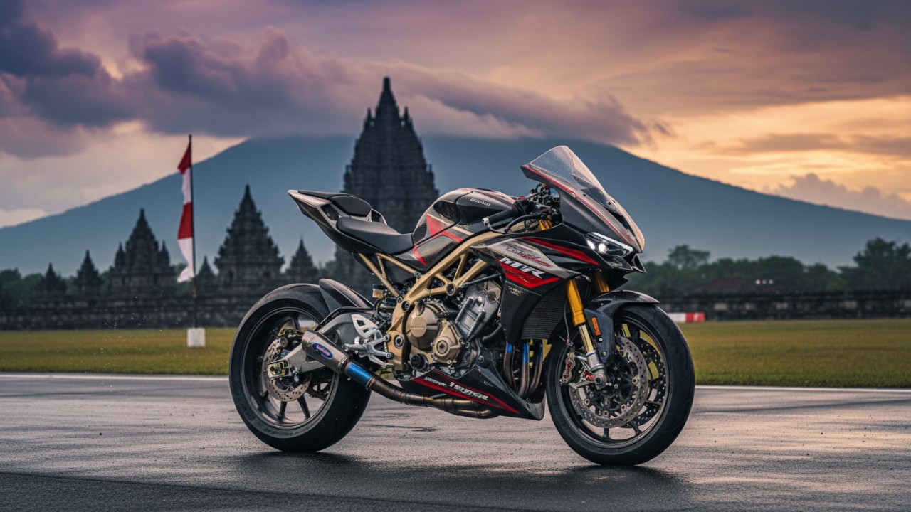 Paragraf 1: Tampilan motor sport dengan fokus kecepatan.