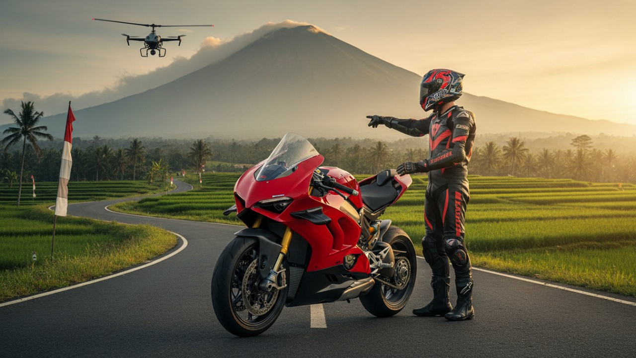 Desain aerodinamis motor balap Jepang.