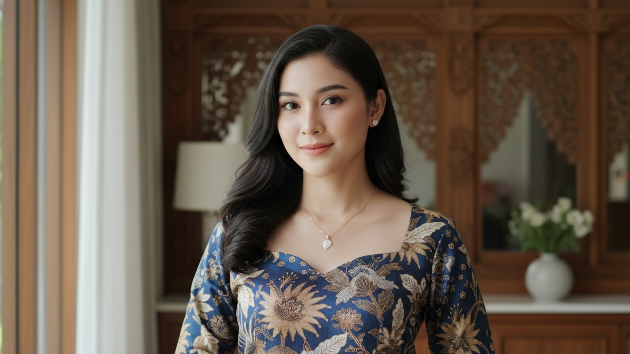 Kalung minimalis dengan bentuk hati