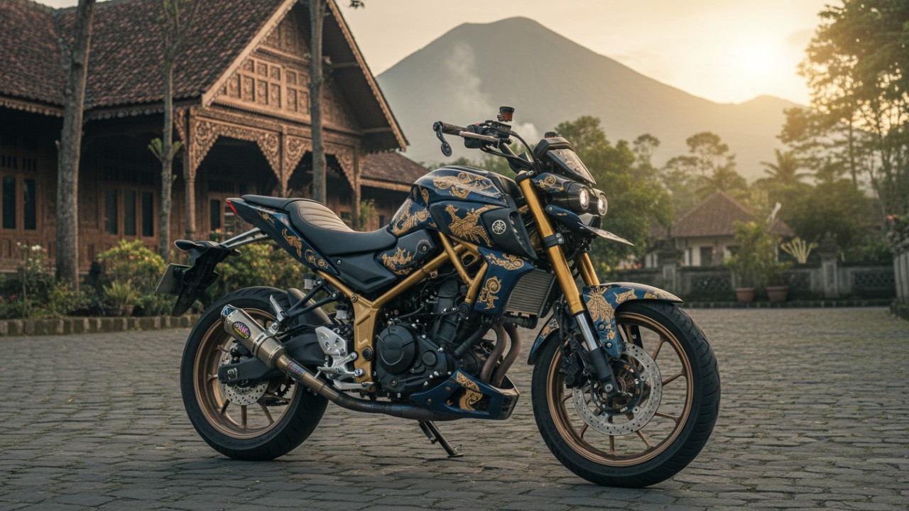 MT-25 tampil gagah dengan sentuhan heritage Yamaha.
