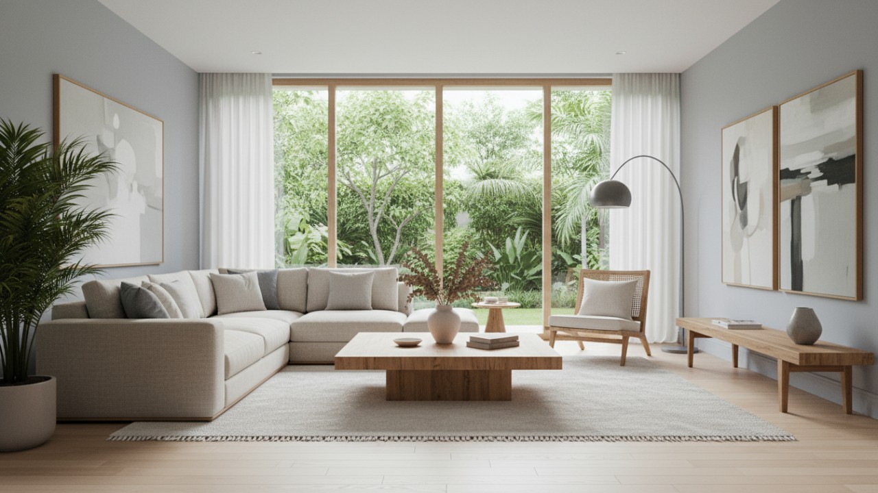 warna netral lembut memberi kesan modern dan elegan