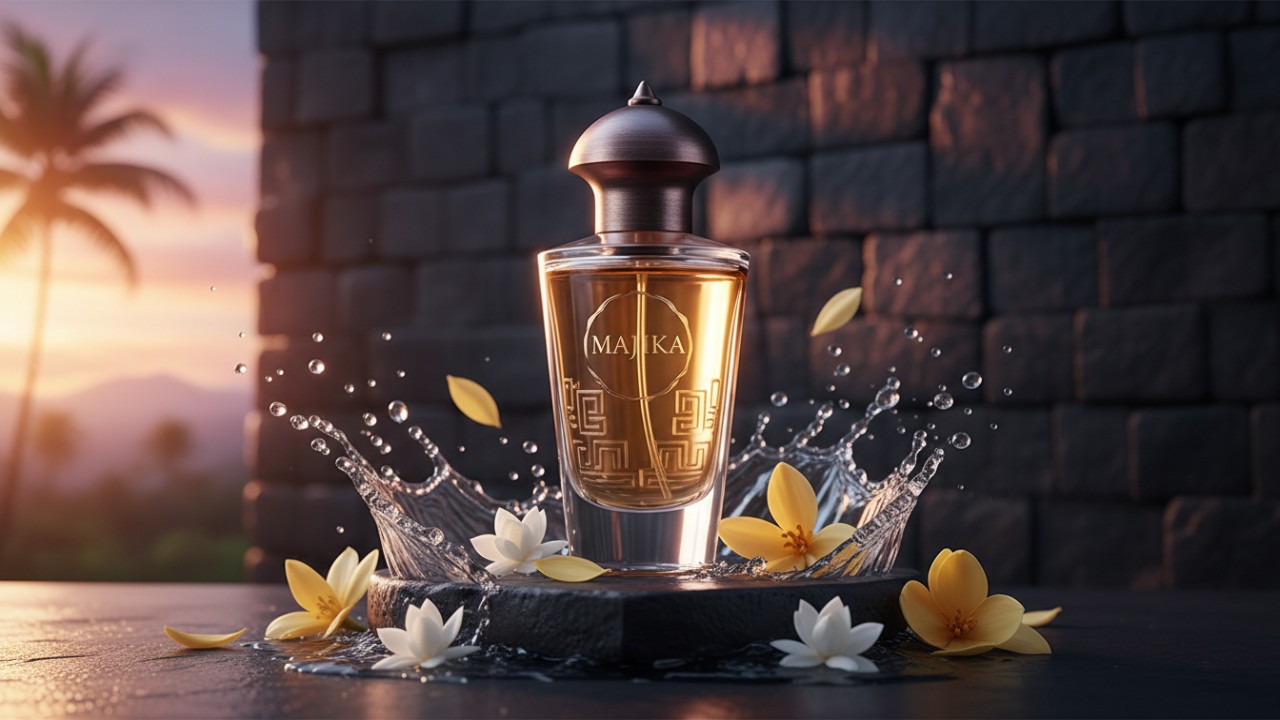 Botol parfum MAJIKA sebagai simbol ekspresi gaya personal.