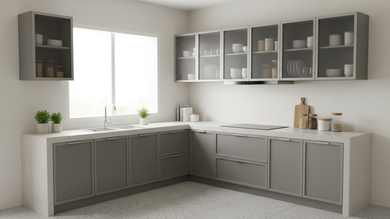 keunggulan desain minimalis pada lemari dapur aluminium