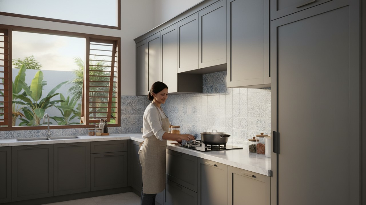 mudah perawatan lemari dapur aluminium untuk pemakaian harian