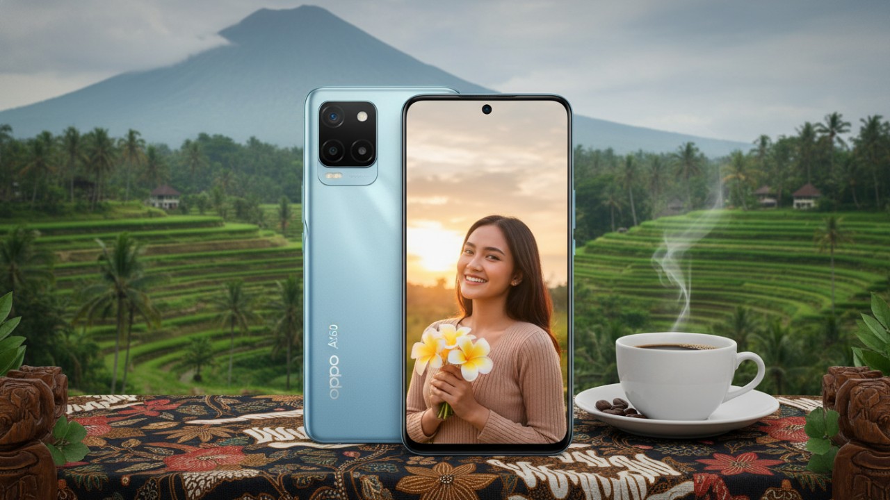 Oppo A60 dengan hasil foto cerah siap dibagikan.