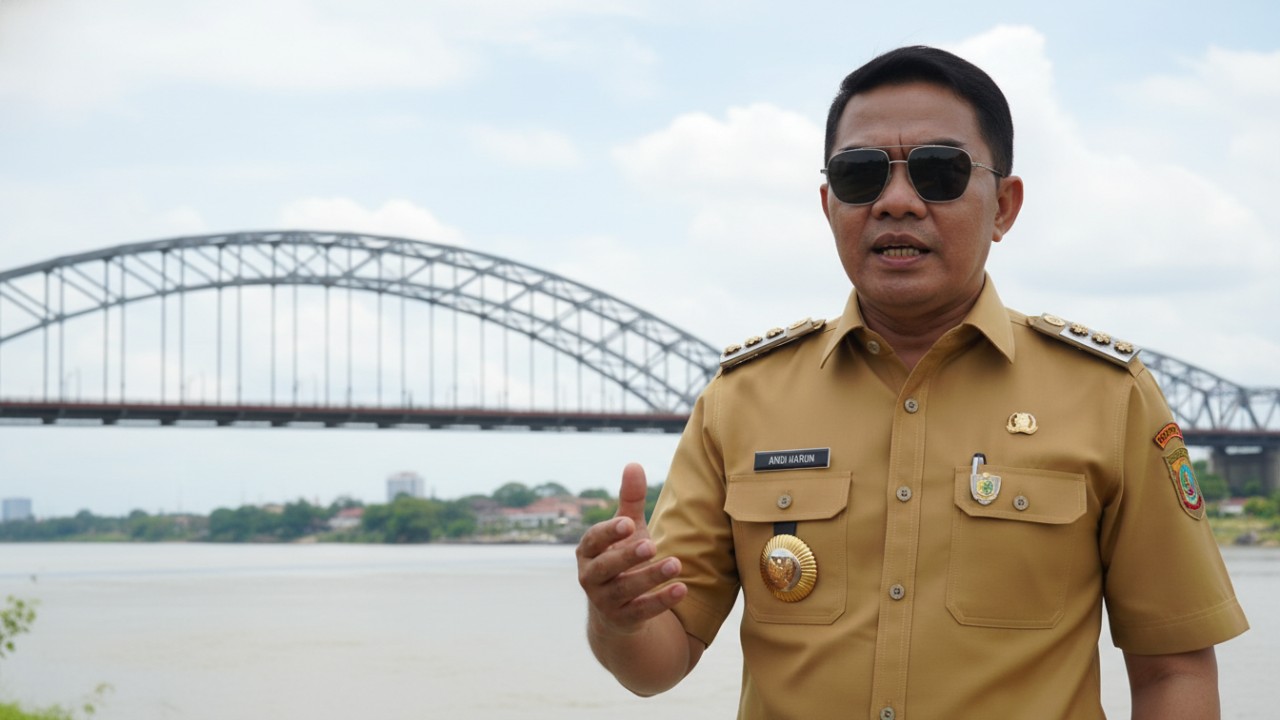 Wali Kota Samarinda Andi Harun. Kondisi pembangunan infrastruktur Kota Samarinda yang tetap berjalan di tengah keterbatasan Bankeu Provinsi.