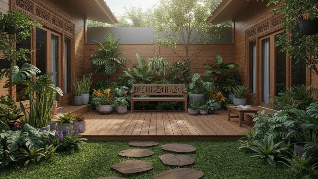kebun rumah yang indah