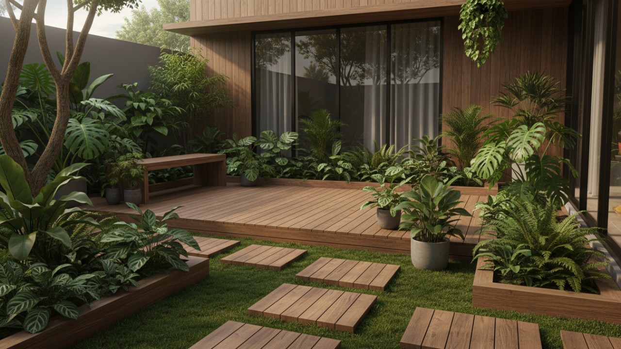 kebun rumah yang indah dan rapii