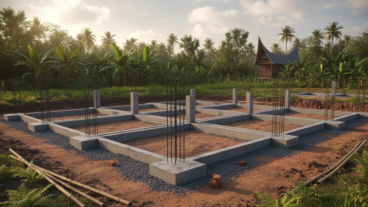 Visual pondasi rumah tumbuh yang siap dikembangkan