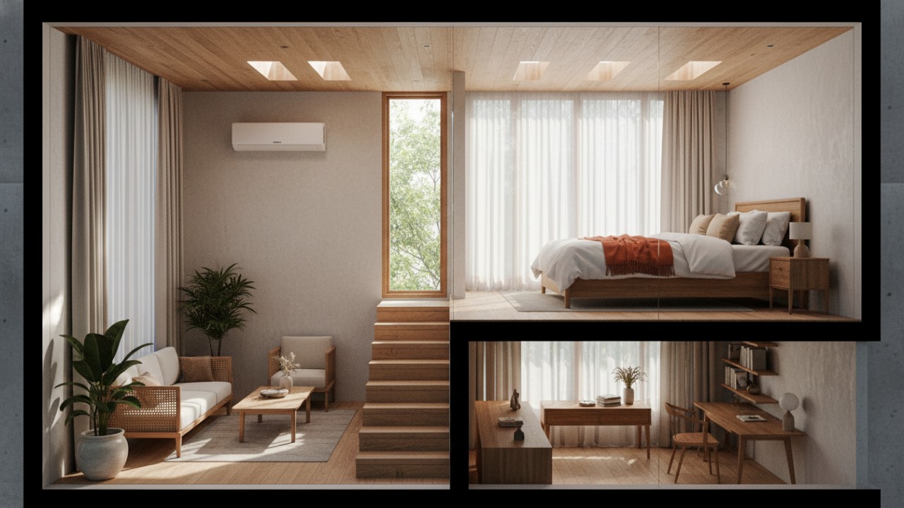 split level menambah ruang tidur tanpa sempit