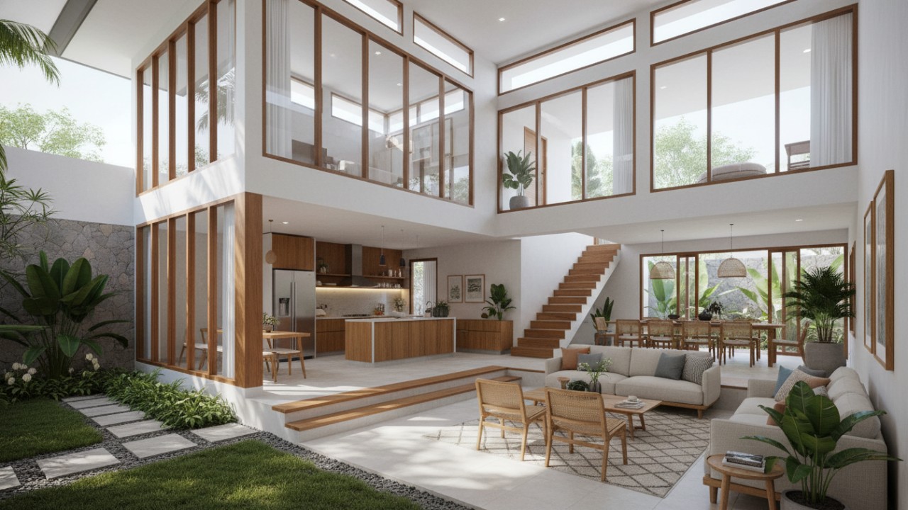 split level membantu rumah kecil &ldquo;bernapas