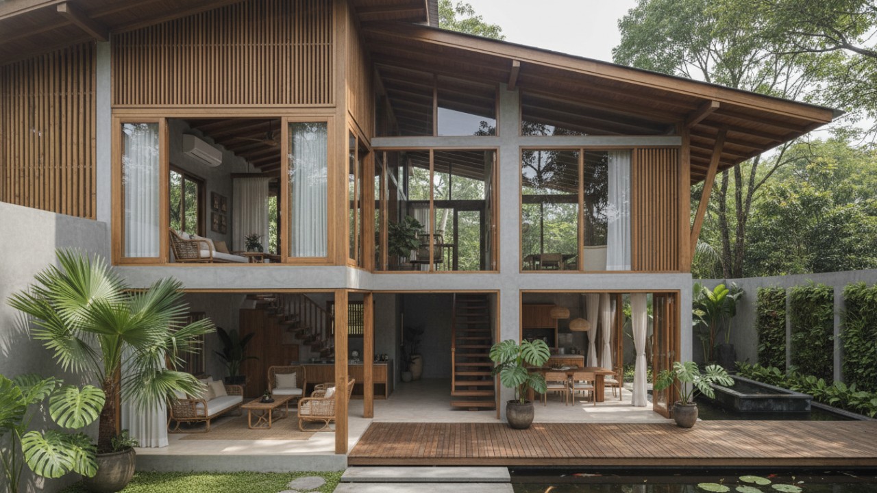 split level cocok untuk rumah mini di iklim tropis