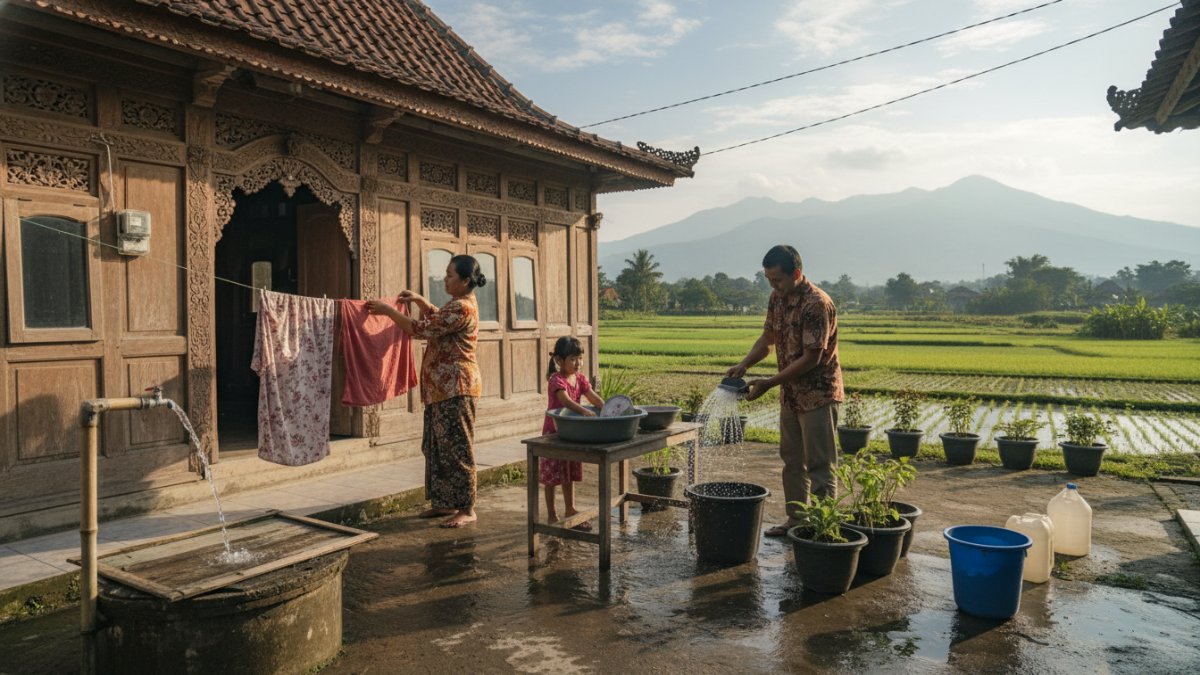 Aktivitas rumah tangga dan penggunaan air harian