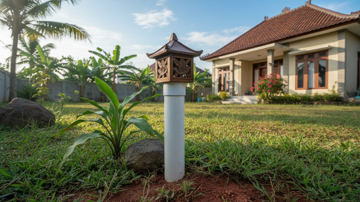 Pipa ventilasi septic tank sebagai penunjang sirkulasi udara.