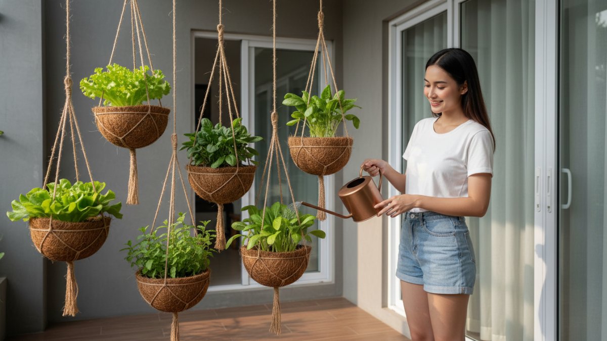 Jenis daun seperti selada, bayam, kangkung, sawi, hingga daun mint