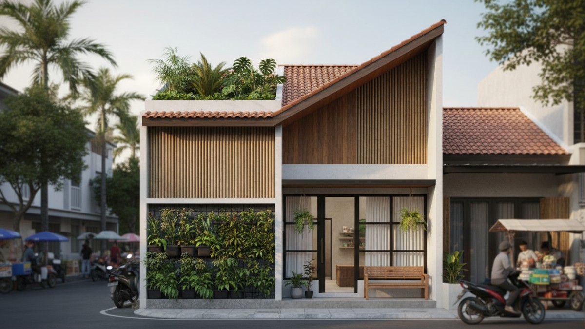 Rumah Kecil Modern dengan Desain Cerdas untuk Kehidupan Perkotaan