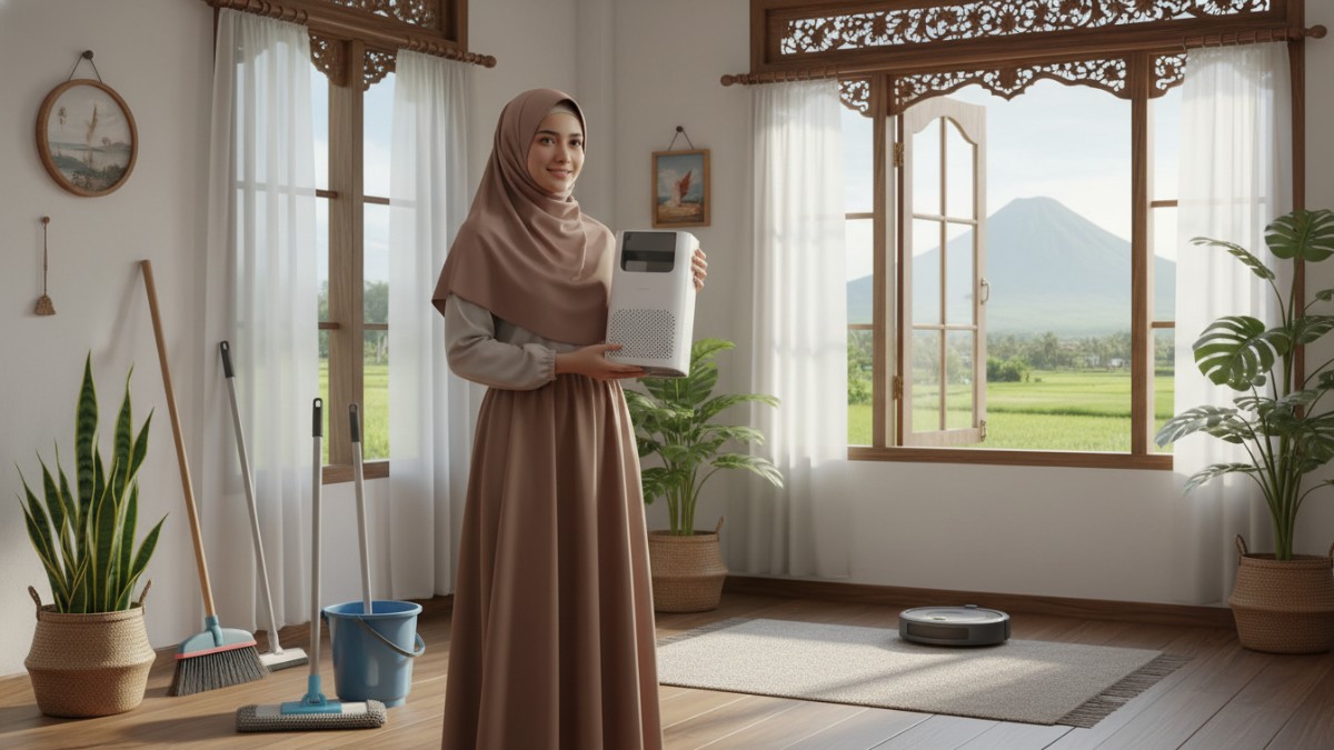 Alat kebersihan membantu menjaga kualitas udara dan kesehatan rumah.