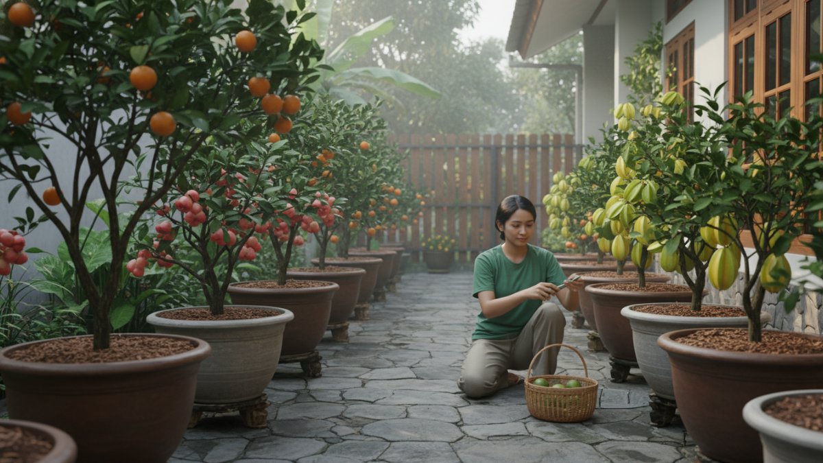 tanaman buah yang segar