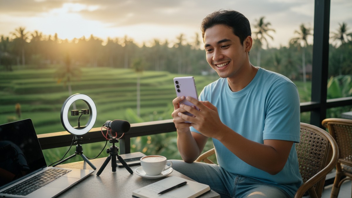 Panduan praktis memaksimalkan kamera Samsung Galaxy A54 untuk vlog harian yang stabil, terang, enak ditonton, dan siap tayang.