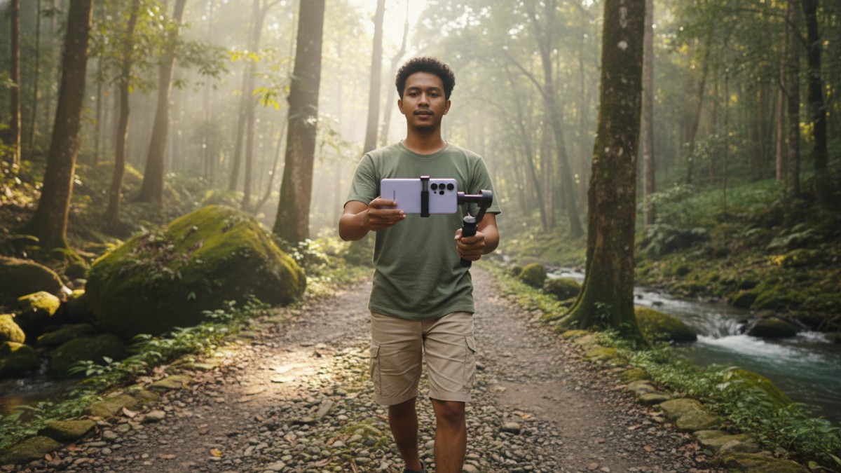 Teknik merekam stabil saat berjalan menggunakan Samsung Galaxy A54