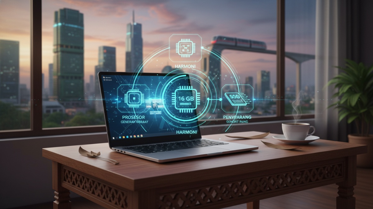 Performa laptop kerja 2026 ditentukan oleh harmoni antara prosesor, RAM, dan penyimpanan. Prosesor generasi terbaru yang efisien menjadi fondasi utama. Dipadukan dengan RAM minimal 16 GB, multitasking