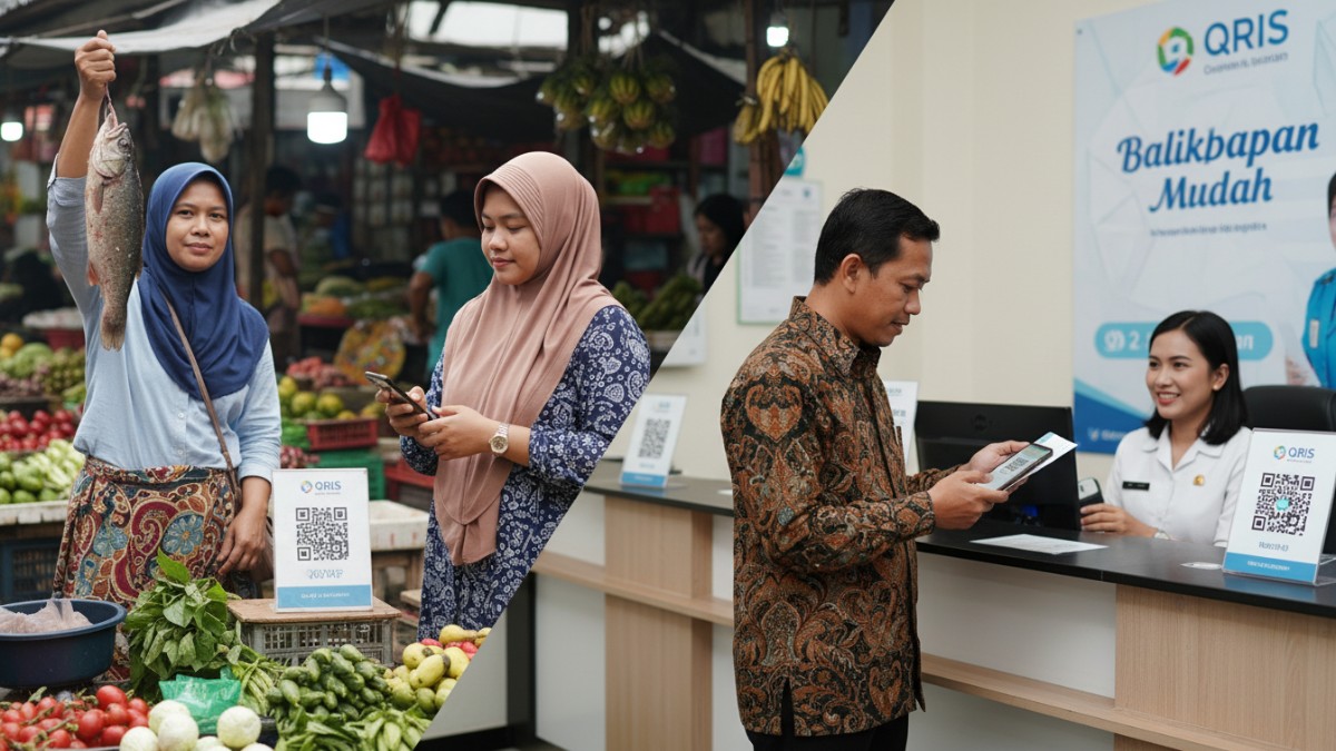 Gambaran aktivitas transaksi QRIS di pasar dan layanan publik wilayah Balikpapan.