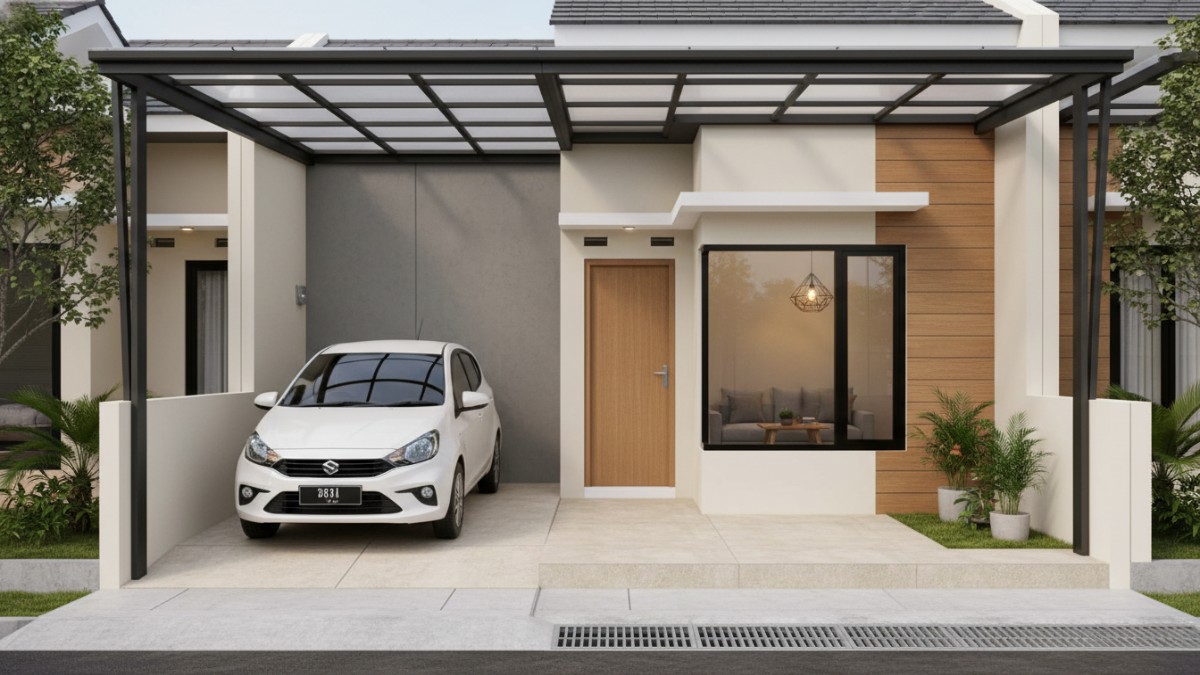 Elemen multifungsi memberi nilai tambah pada desain rumah tipe 21