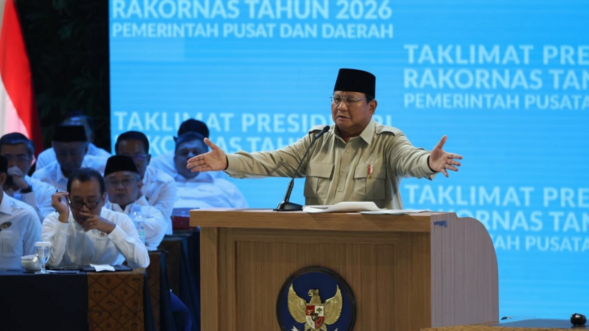 Presiden Prabowo memberikan arahan tegas soal penataan ruang publik di Rakornas 2026.