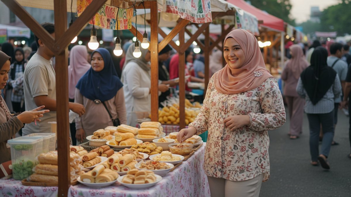 Roti tawar olahan tampil menarik sebagai takjil Ramadan praktis dan bernilai jual.