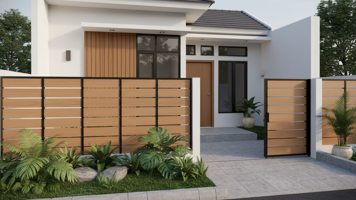 Contoh material pagar ringan pada hunian kecil