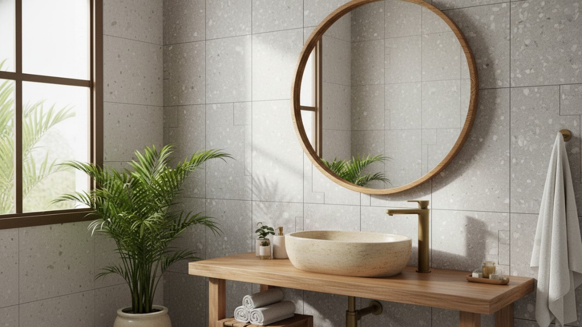 Cermin wastafel estetik sebagai elemen utama kamar mandi modern