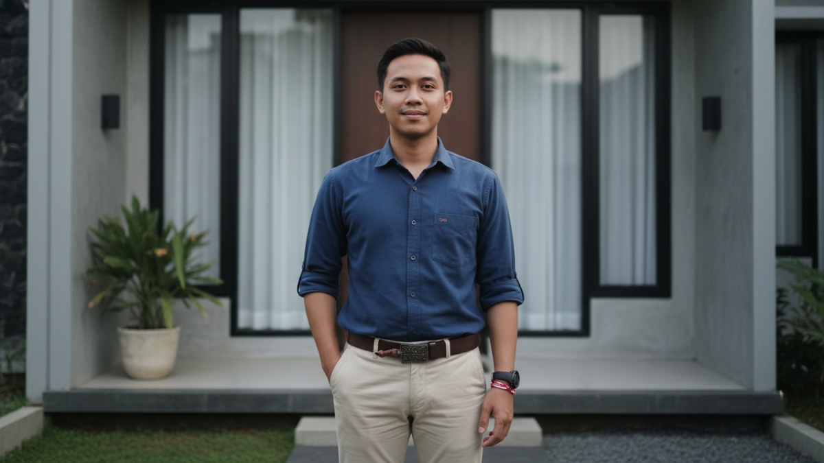 Detail busana sederhana dengan aksen personal