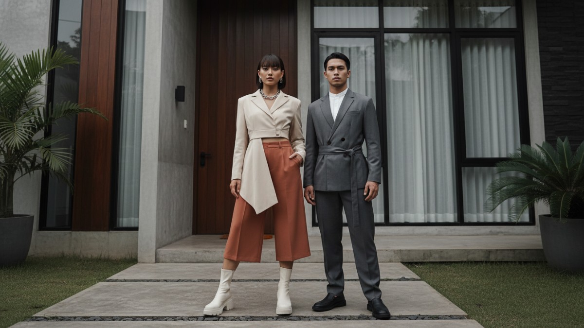 Tampilan visual seimbang dalam fashion 2026