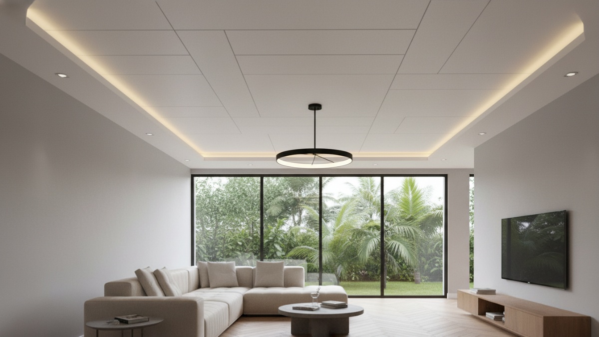 Struktur panel PVC tebal terpasang rapi