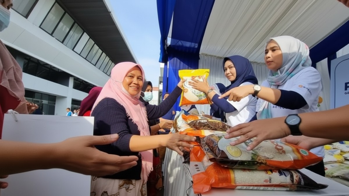 Aktivitas Operasi Pasar kebutuhan pokok.