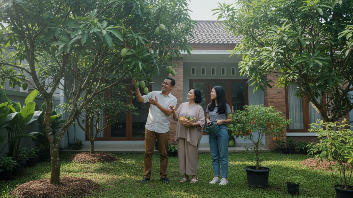 Keberadaan tanaman buah menciptakan mikroklimat yang lebih nyaman