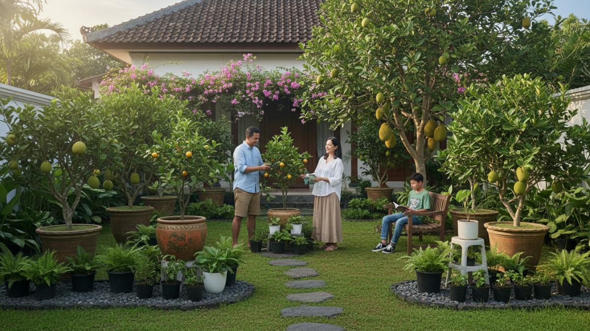 Penataan tanaman buah berpengaruh besar pada kenyamanan visual halaman