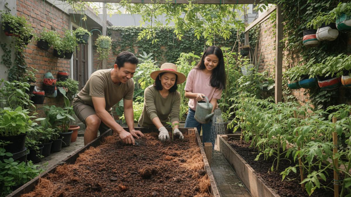 Media tanam menjadi fondasi utama keberhasilan kebun rumah.