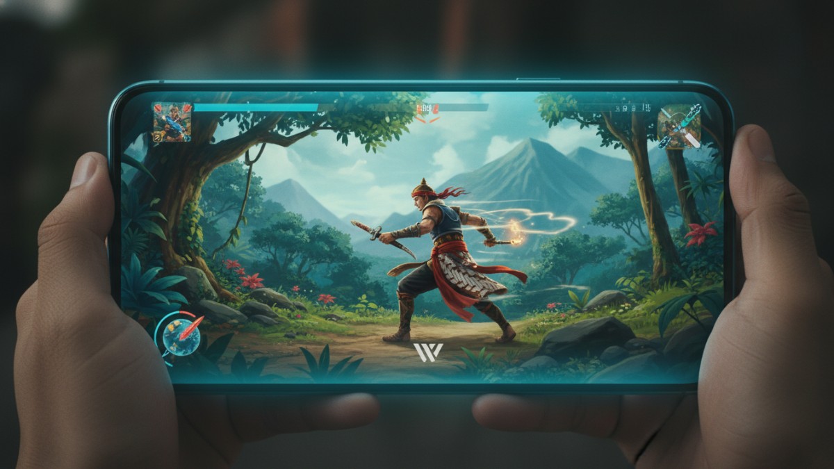 Layar refresh rate tinggi menampilkan gerakan game lebih halus.