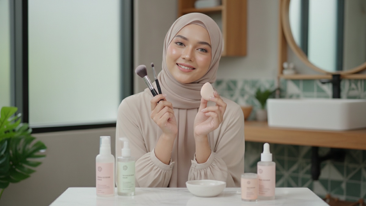 Pembersihan alat makeup dan wajah