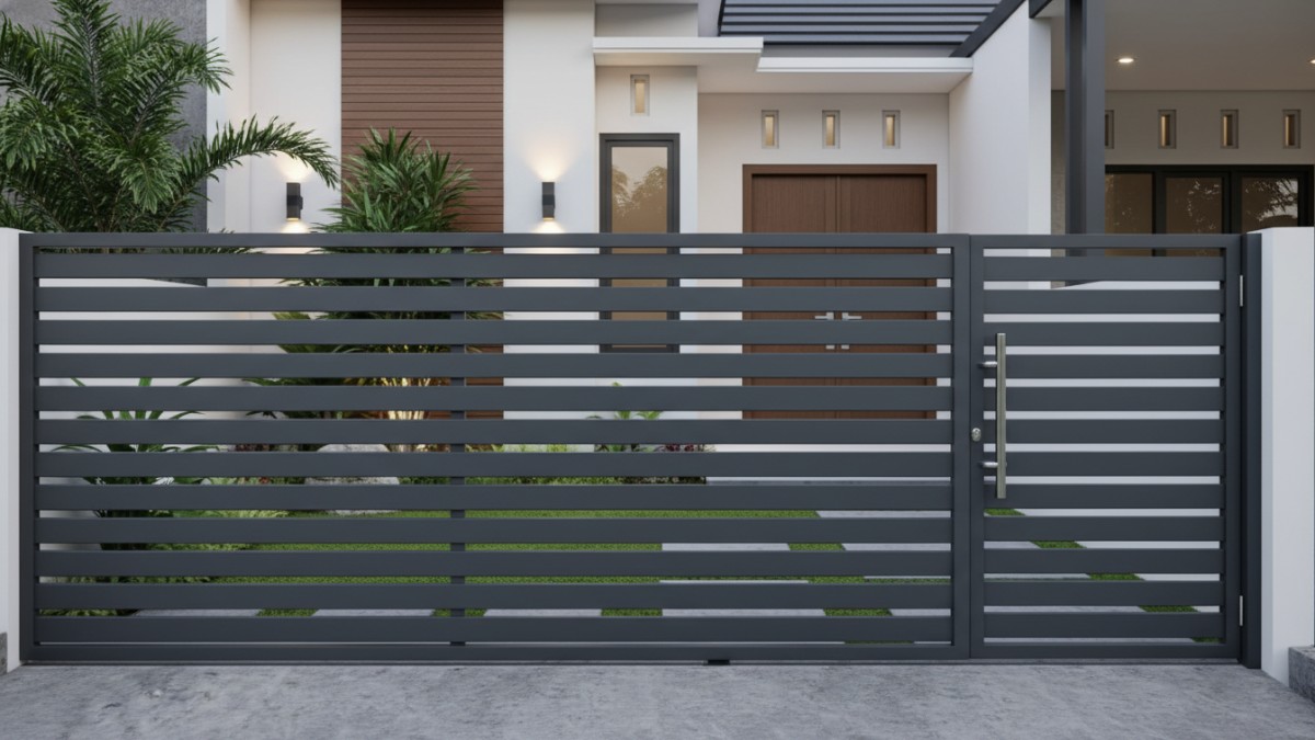 Desain pagar minimalis identik dengan garis tegas dan komposisi sederhana
