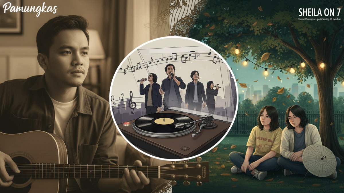 Suasana pendengar menikmati lagu Indonesia favorit.