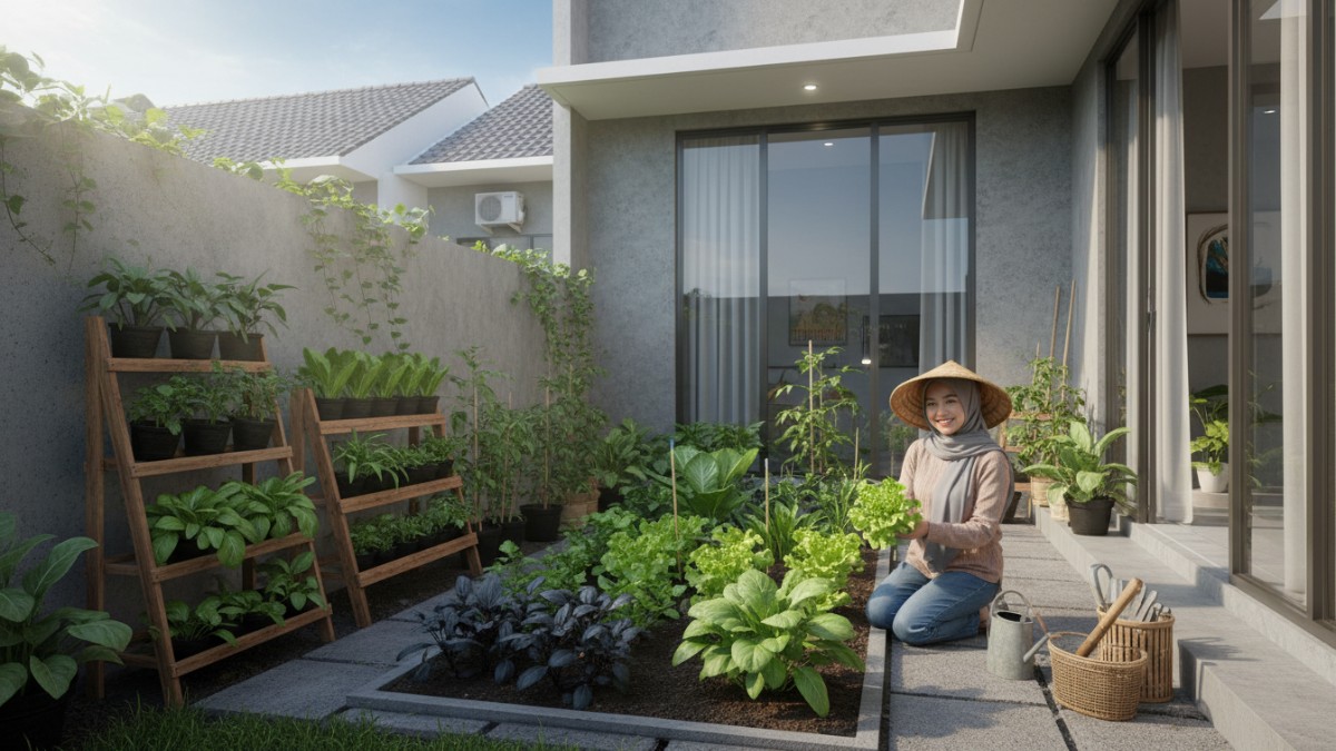 kebun di halaman rumah