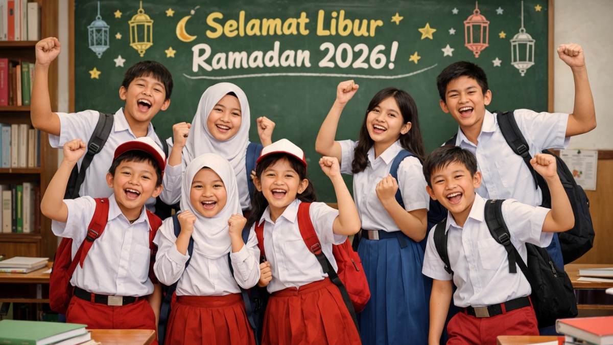 Siswa-siswi SD dan SMP di Samarinda menyambut libur sekolah selama Ramadan 2026.