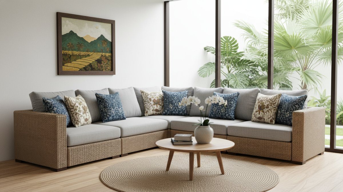 Sofa modular di ruang tamu