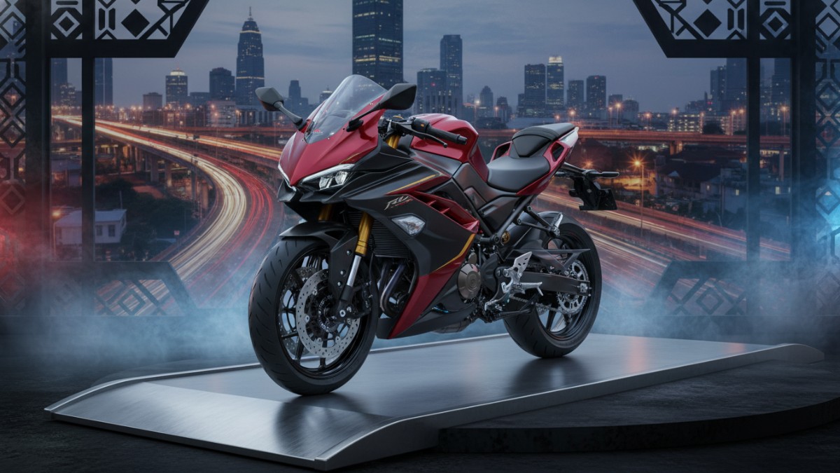Motor sport 250 cc empat silinder terbaru dengan desain agresif dan teknologi kendali modern.