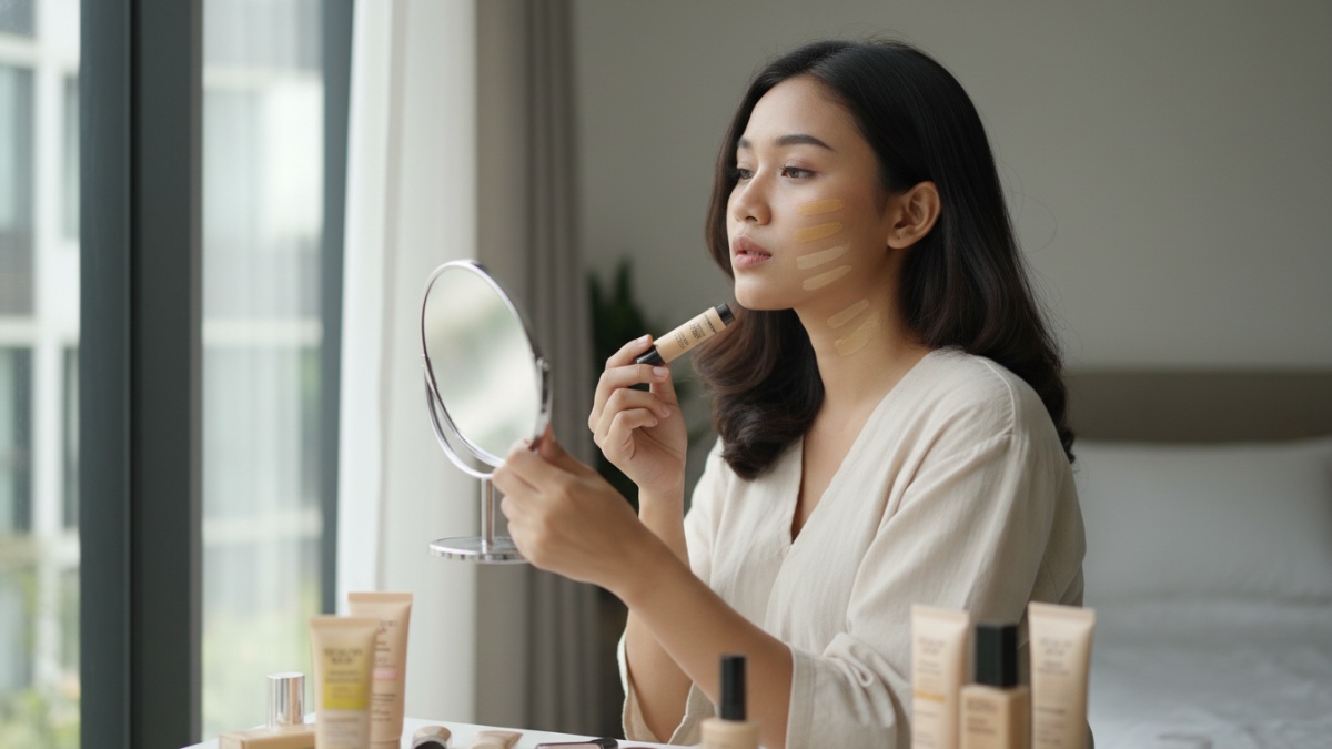 Pemilihan warna foundation sering menjadi tantangan terbesar bagi pemula.