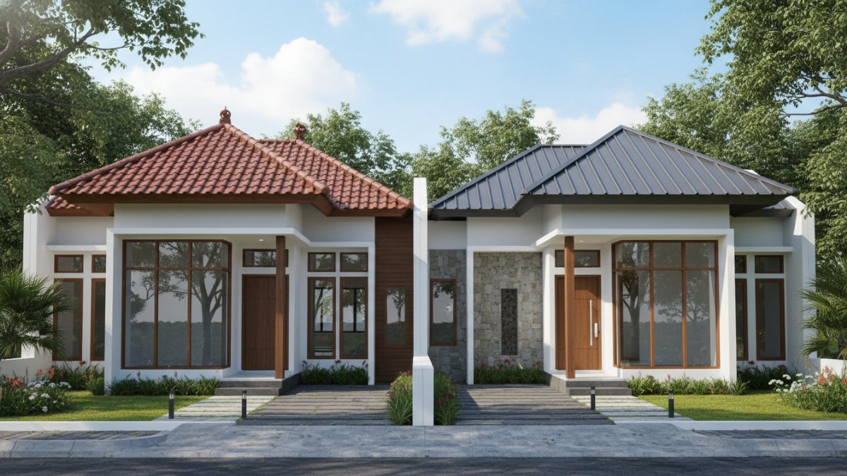 Perbandingan atap rumah genteng dan seng metal di hunian tropis Cess